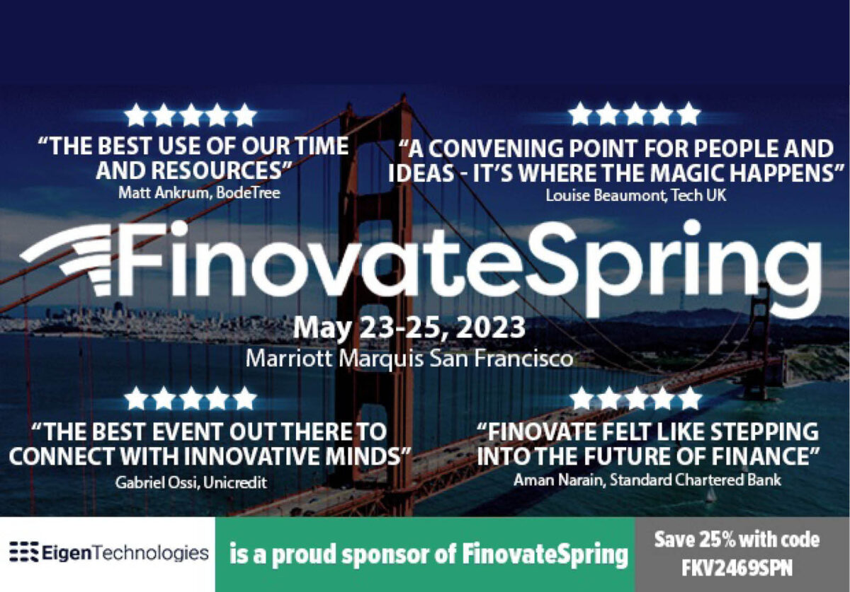 Finovate Spring Eigen Technologies